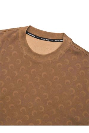 Faded moon crewneck t-shirt organic cotton MARINE SERRE | UTT001ACJER0070BG40